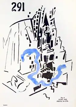 Couverture du 291, no&nbsp;4, 1915; illustration de John Marin