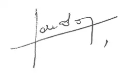 Signature de Jacques Oudot