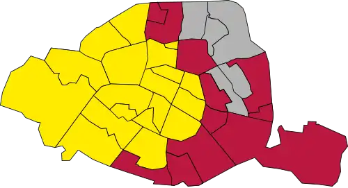 Nuance politique des candidats arrivés en tête au 2e tour.