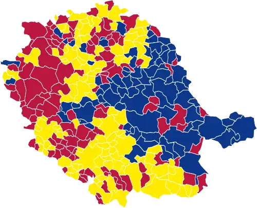 Nuance politique des candidats arrivés en tête dans chaque commune au 2e tour.