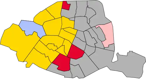 Nuance politique des candidats arrivés en tête au 2e tour.