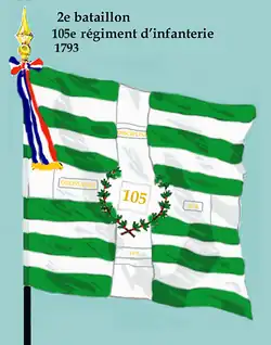 Drapeau du 2e&nbsp;bataillon du 105e&nbsp;régiment d'infanterie de ligne de 1793 à 1804