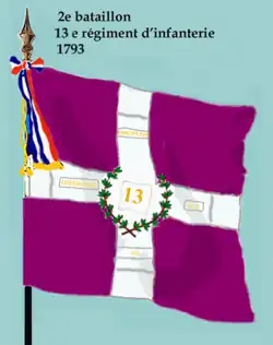 Drapeau du 2e&nbsp;bataillon du 13e&nbsp;régiment d'infanterie de ligne de 1793 à 1804