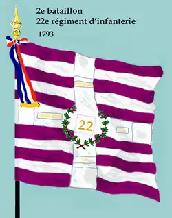 Drapeau du 2e&nbsp;bataillon du 22e&nbsp;régiment d'infanterie de ligne de 1793 à 1804