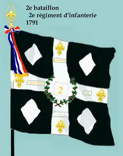Drapeau du 2e&nbsp;bataillon de 1791 à 1793.