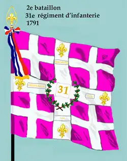 Drapeau du 2e&nbsp;bataillon de 1791 à 1793