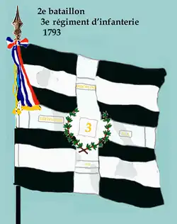 Drapeau du 2e&nbsp;bataillon du 3e&nbsp;régiment d'infanterie de ligne de 1793 à 1804