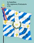 Drapeau du 2e&nbsp;bataillon du 45e&nbsp;régiment d'infanterie de ligne de 1791 à 1793