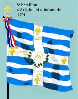 Drapeau du 2e&nbsp;bataillon du 46e&nbsp;régiment d'infanterie de ligne de 1791 à 1793