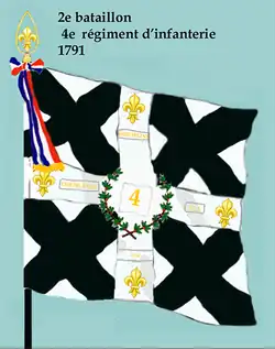 Drapeau du 2e&nbsp;bataillon du 4e&nbsp;régiment d'infanterie de ligne de 1791 à 1793