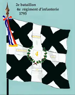Drapeau du 2e&nbsp;bataillon du 4e&nbsp;régiment d'infanterie de ligne de 1793 à 1804