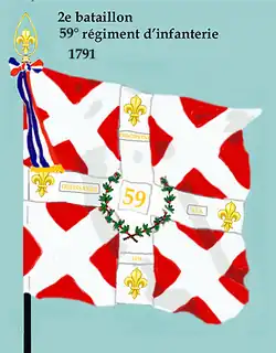 Drapeau du 2e&nbsp;bataillon du 59e&nbsp;régiment d'infanterie de ligne de 1791 à 1793