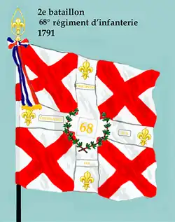 Drapeau du 2e&nbsp;bataillon du 68e&nbsp;régiment d'infanterie de ligne de 1791 à 1793