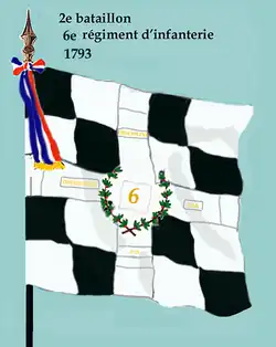 Drapeau du 2e&nbsp;bataillon du 6e&nbsp;régiment d'infanterie de ligne de 1793 à 1804