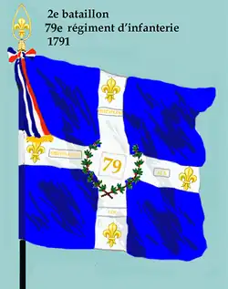 Drapeau du 2e&nbsp;bataillon du 79e&nbsp;régiment d'infanterie de ligne de 1791 à 1793.