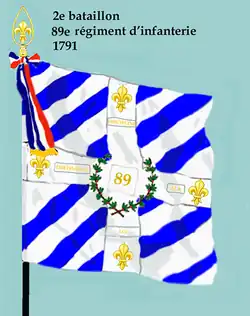 Drapeau du 2e&nbsp;bataillon du 89e&nbsp;régiment d'infanterie de ligne de 1791 à 1793