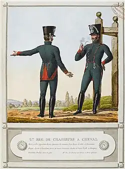 Uniforme du 2e&nbsp;régiment de chasseurs à cheval de la Grande Armée.
