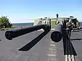 Une tourelle avec des canons jumeaux de 305 mm achevée en 1935.