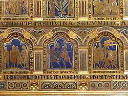 De gauche à droite : Joab tuant Abner, la Grappe de Canaan et la dé-pendaison du roi de Jéricho.