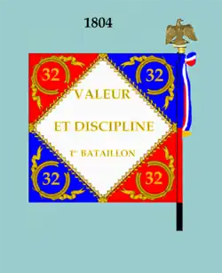 Drapeau du 1er bataillon de 1804 à 1812 (revers)