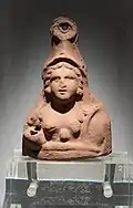 Cybèle, terre cuite.