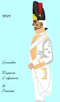 grenadier du 33e&nbsp;régiment d’infanterie de ligne de 1791 à 1793