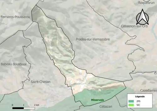Sites Natura 2000 sur le territoire communal.