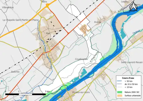 Carte de la zone Natura 2000 de type SIC localisée dans la commune.