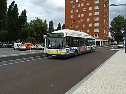 Bus n°424 sur la ligne 1 à l'arrêt Clemenceau à Grande-Synthe.