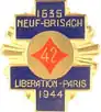 Insigne régimentaire du 42e&nbsp;régiment d’infanterie lors de la libération à Paris en 1944.