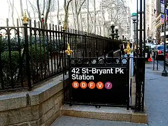 Panneau d'entrée d'une station