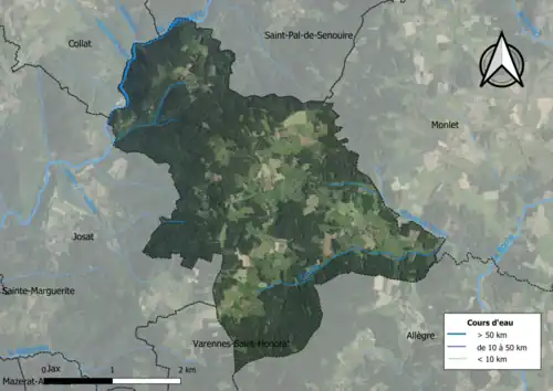 Vue aérienne du territoire communal.