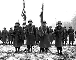 Présentation du 442e&nbsp;RCT à Bruyères le 12/11/1944.