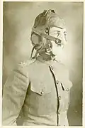 Masque à oxygène (pour aviateur), 1919, 1re&nbsp;guerre mondiale.