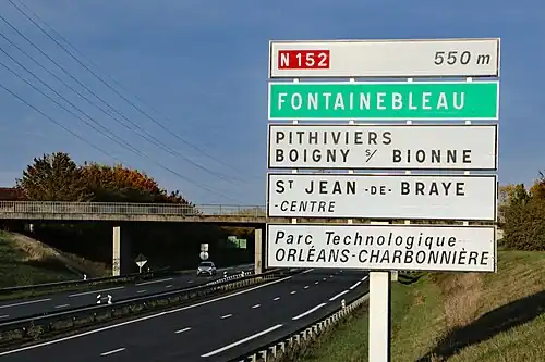 Sortie Boigny sur la RD 2060(ancienne RN 60)