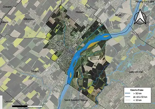 Carte orthophotographique de la commune en 2016.