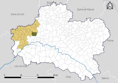 Cercottes dans le canton de Meung-sur-Loire en 2020.