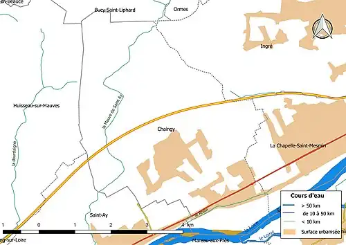 Réseau hydrographique de Chaingy.