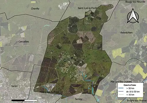 Carte orthophotographique de la commune en 2016.