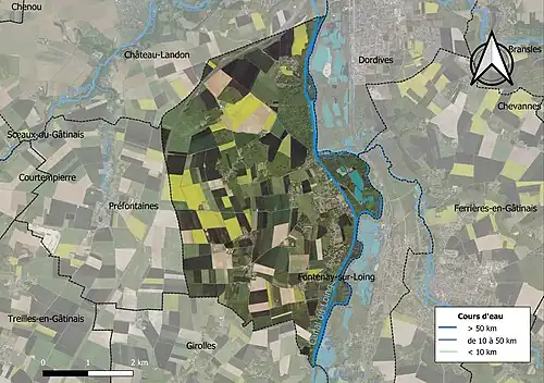 Carte orthophotographique de la commune en 2016.