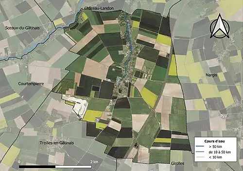 Carte orthophotographique de la commune en 2016.