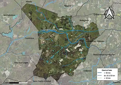 Carte orthophotographique de la commune en 2016.
