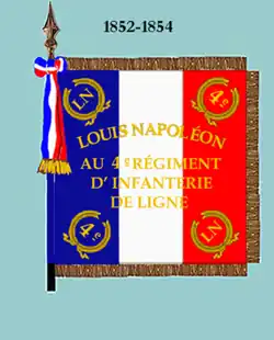 Drapeau de 1852 à 1854 (avers)