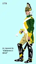 L'uniforme du 4e&nbsp;régiment de chasseurs à cheval de 1779 à 1786