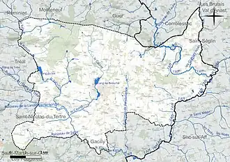 Le réseau hydrographique de la commune de Carentoir.