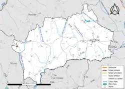 Carte du réseau hydrographique de Saint-Tugdual.