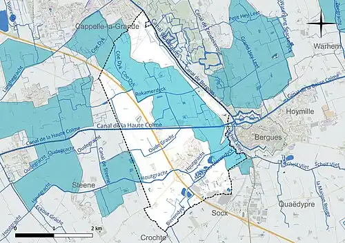 Carte hydrographique de la commune.