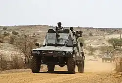 RAM MK3 israéliens lors d'un entraînement dans la région de Thiès en 2017.