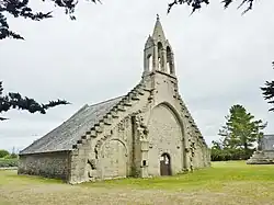 Chapelle Saint-Budoc : la façade.