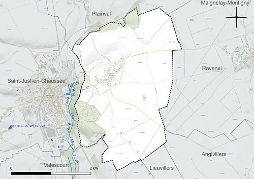 Carte hydrographique de la commune.